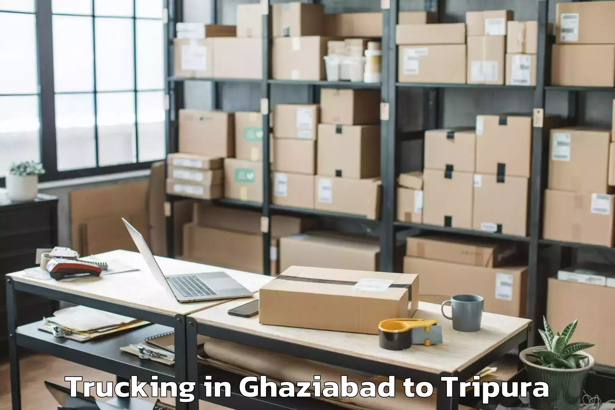 Hassle-Free Ghaziabad to Ambasa Trucking